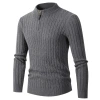 The 2022 autumn and winter new style of men's long-sleeved twisted semi-high neck zipper knitted sweater as a base layer Application Scenario
